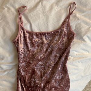 Crushed Velvet free people bodysuit